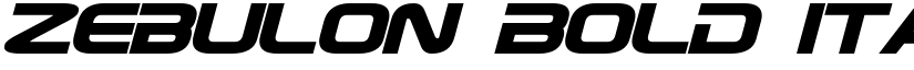 Zebulon Bold Italic font
