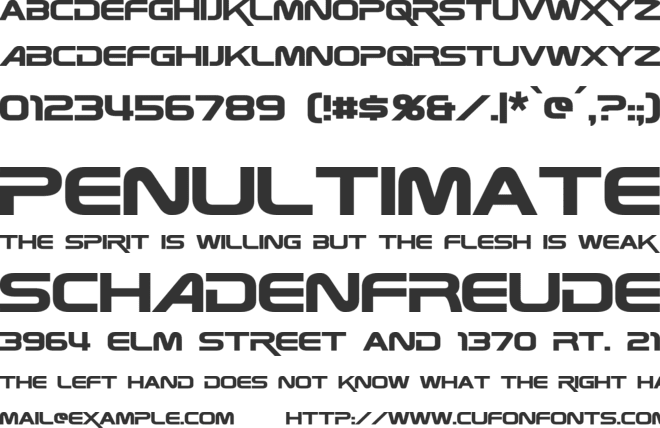 Zebulon font preview