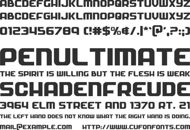 Soldier font preview