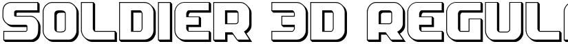Soldier 3D Regular font