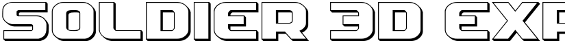 Soldier 3D Expanded Expanded font