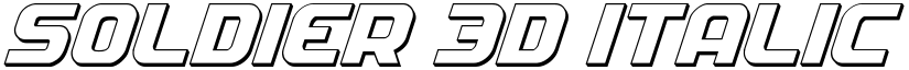 Soldier 3D Italic Italic font