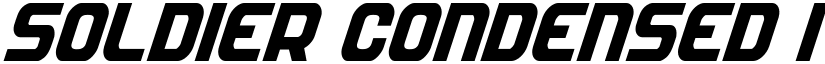 Soldier Condensed Italic Condensed Italic font