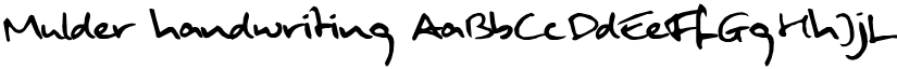 Mulder handwriting font