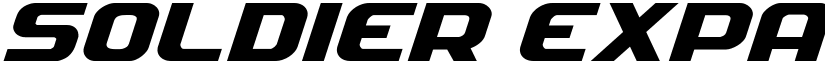Soldier Expanded Italic Expanded Italic font