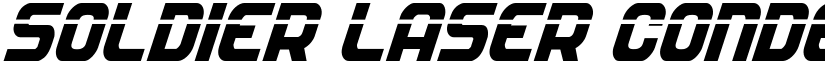 Soldier Laser Condensed Italic Condensed Italic font