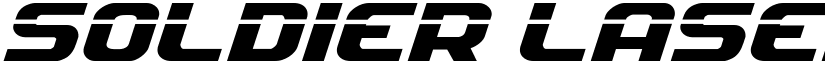 Soldier Laser Expanded Italic Expanded Italic font