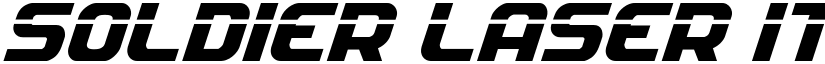 Soldier Laser Italic Italic font