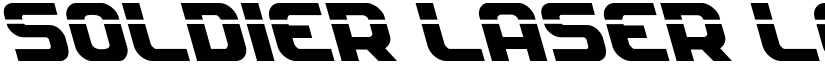 Soldier Laser Leftalic Italic font