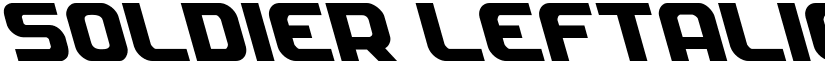 Soldier Leftalic Italic font