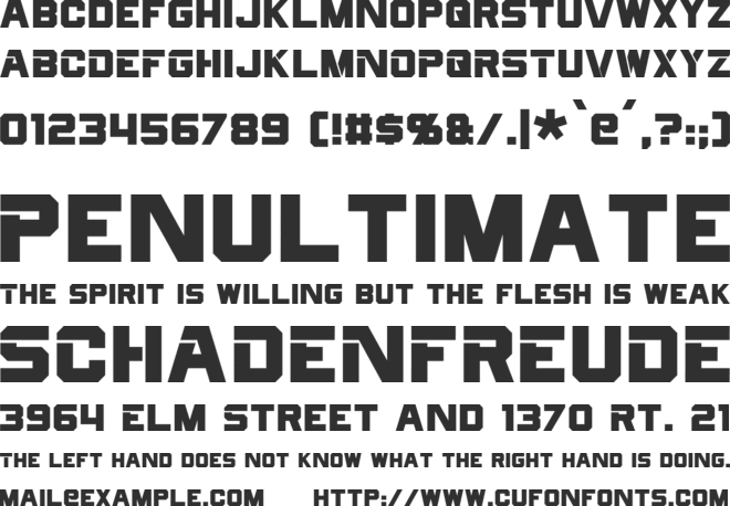 Cyberfall font preview