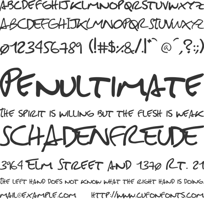 Sebasti font preview