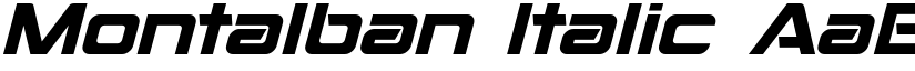 Montalban Italic font