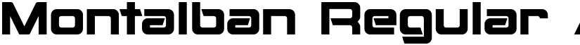 Montalban Regular font
