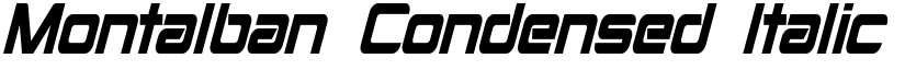 Montalban Condensed Italic font
