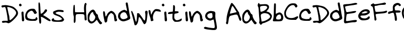 Dicks Handwriting font