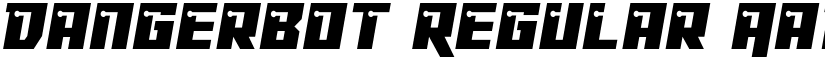 Dangerbot Regular font