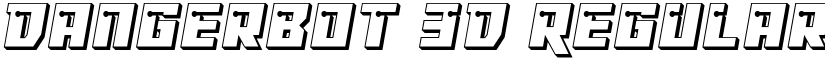 Dangerbot 3D Regular font