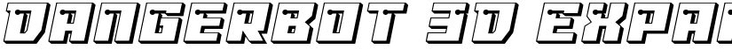 Dangerbot 3D Expanded Expanded font