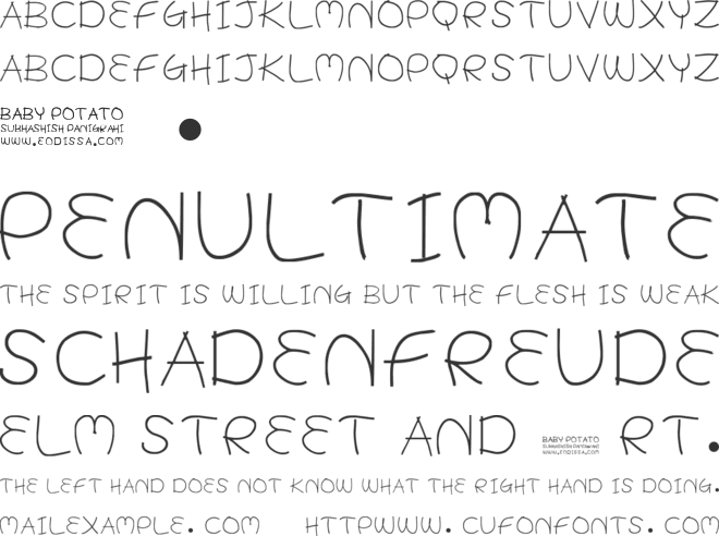Baby Potato font preview