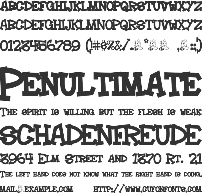 Hoedown font preview