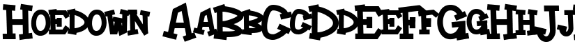 Hoedown font