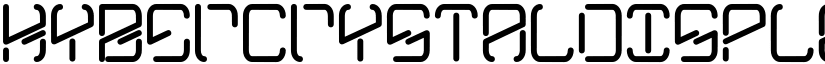 KyberCrystalDisplay Alphabet font