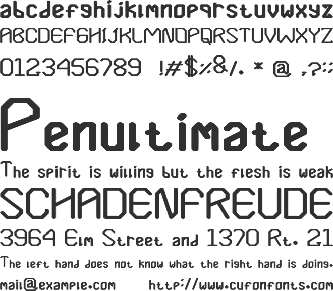 Roboday font preview