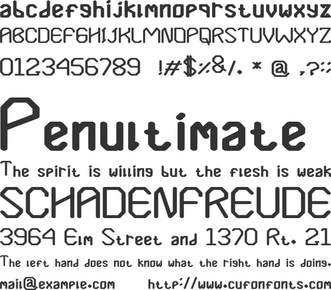 Roboday font preview