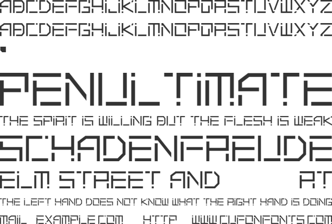 Planus font preview