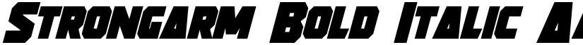Strongarm Bold Italic font