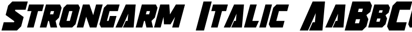 Strongarm Italic font