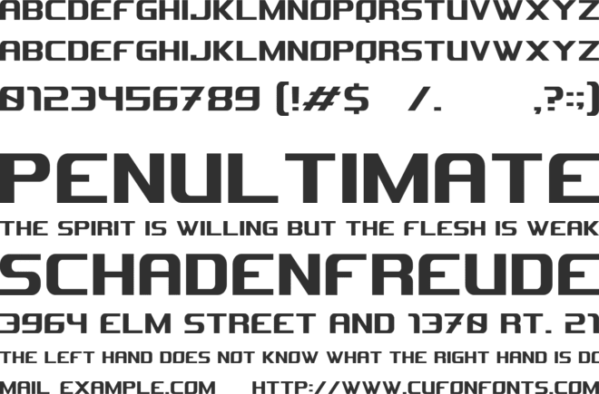 Astron font preview