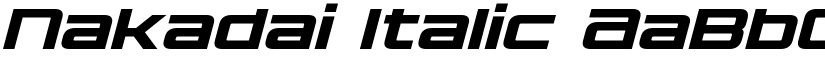 Nakadai Italic font