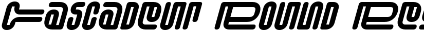Cascadeur Round Regular Oblique font