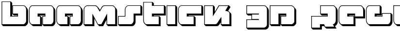 Boomstick 3D Regular font