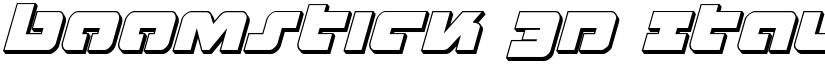 Boomstick 3D Italic Italic font
