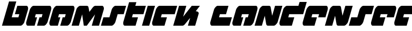 Boomstick Condensed Italic Condensed Italic font