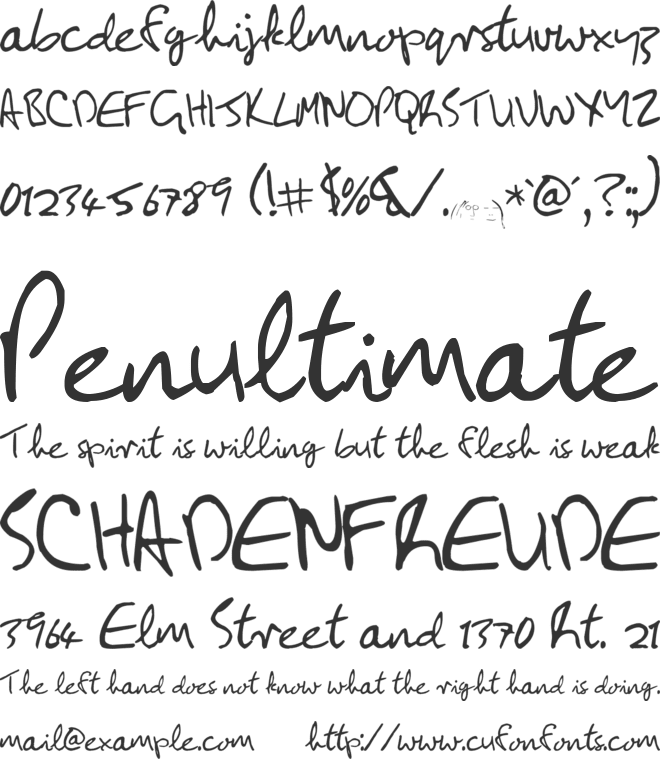 John Lennon font preview