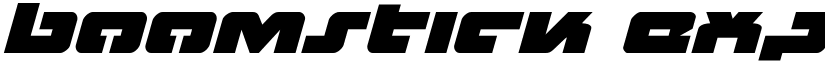 Boomstick Expanded Italic Expanded Italic font
