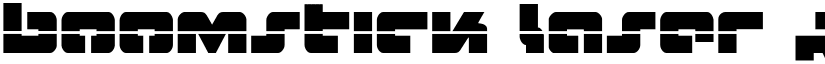 Boomstick Laser Regular font