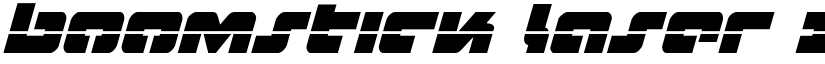 Boomstick Laser Italic Italic font
