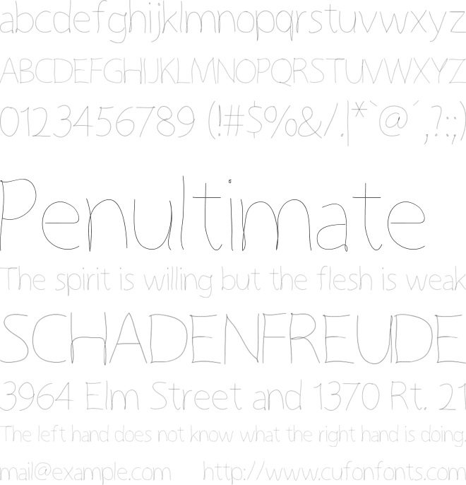 Grutch Line font preview