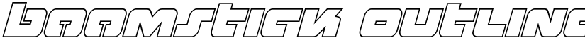Boomstick Outline Italic Outline Italic font