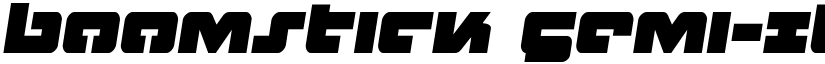 Boomstick Semi-Italic Semi-Italic font