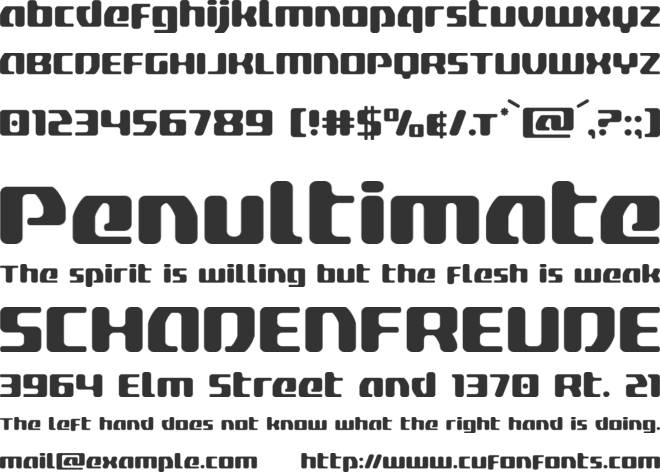 Delta Phoenix font preview