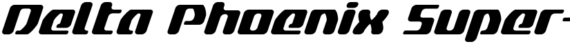 Delta Phoenix Super-Italic Italic font