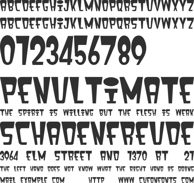 fenix header font preview