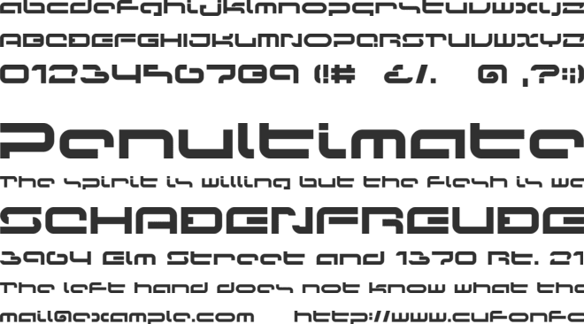 LVDC Papicon font preview