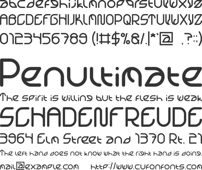 VICTORY font preview